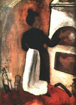 マルク・シャガール Painting - オーブンの母 現代マルク・シャガール